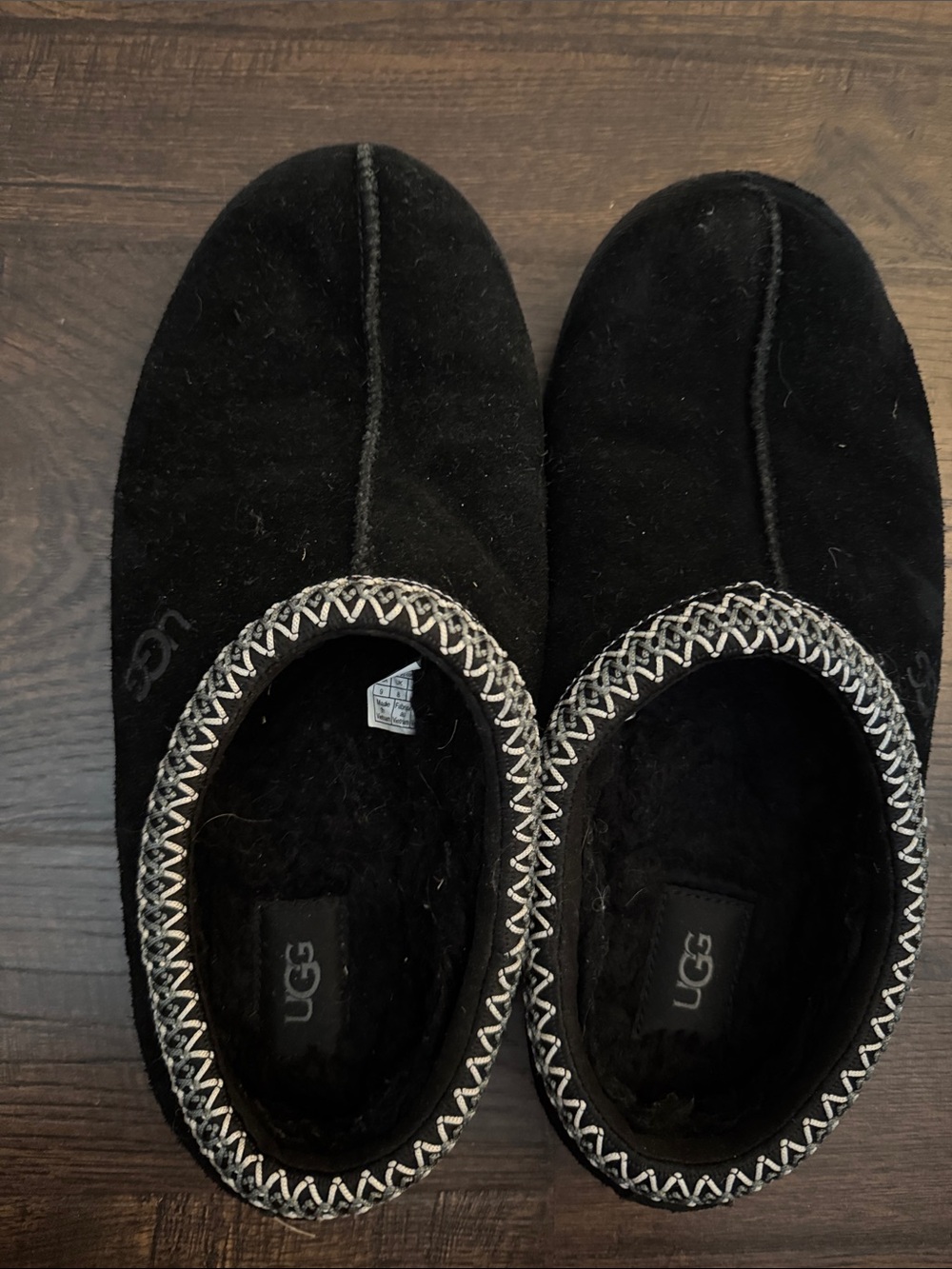 UGG Black Suede Men’s Slip-On Loafers